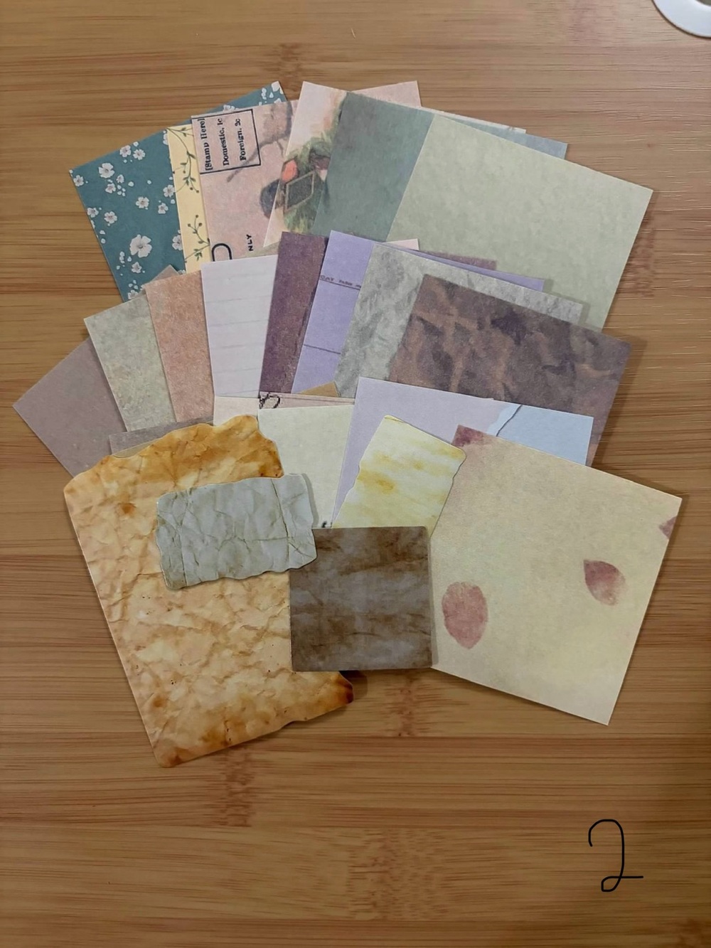 Assorted Vintage-Style Craft Paper Pack in Neutral Tones